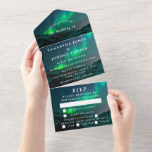 オーロラ星空結婚の夜空の一対一