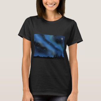 オーロラ星雲の夜空 Tシャツ