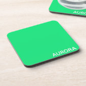 オーロラ緑の色名 コースター (左側)