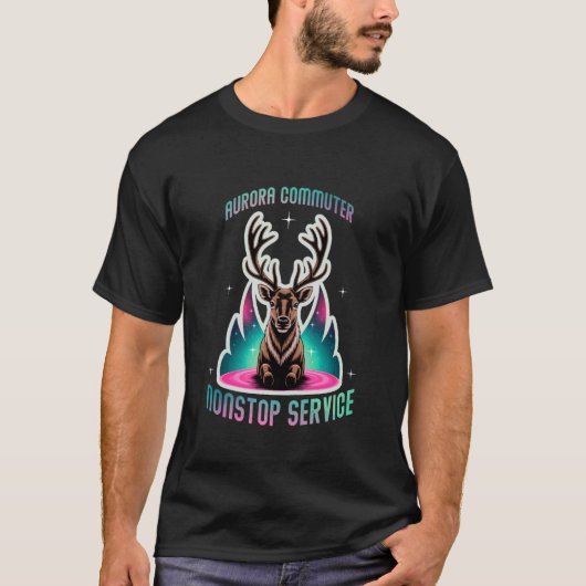 オーロラ通勤ノンストップサービス Tシャツ (正面)