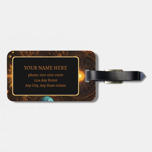 オーロラ遺憾 ラゲッジタグ (裏面横)