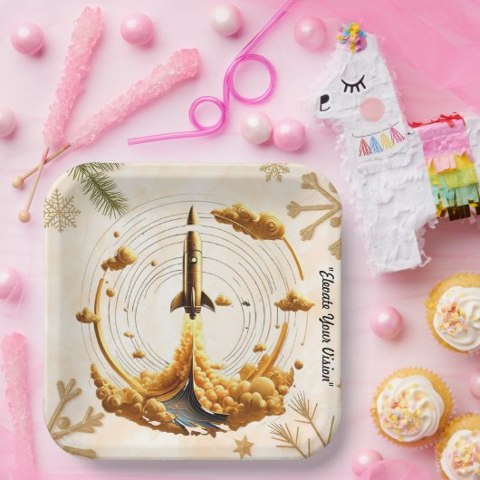 オーロラ飛行 ペーパープレート (パーティー)