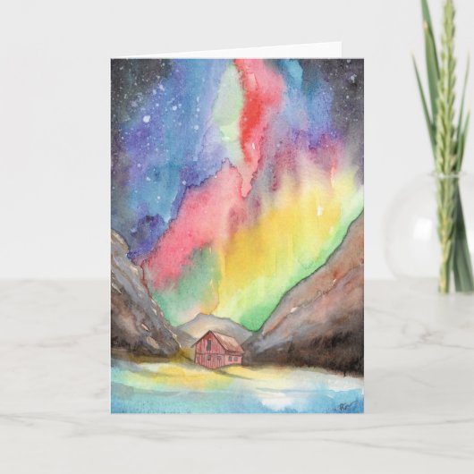 オーロラ・イン・ザ・バレー サンキューカード (正面)