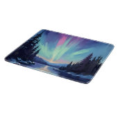 オーロラ｜オーロラの水彩画 カッティングボード (角)