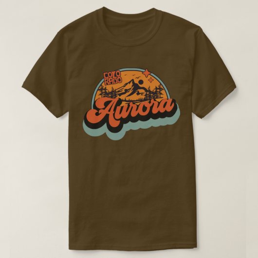 オーロラ, コロラド州 Tシャツ (デザイン正面)