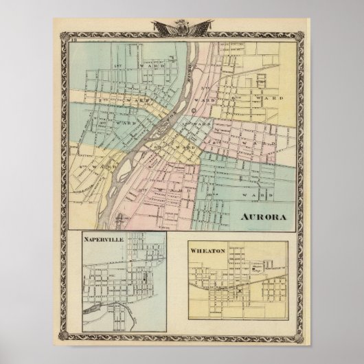 オーロラ、ナパーヴィル、ホイートン ポスター (正面)