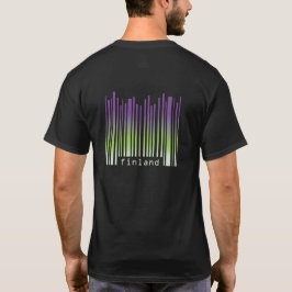 オーロラ フィンランド 2 裏面 ベーシック ダーク Tシャツ