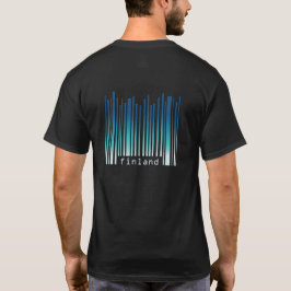 オーロラ フィンランド 3 バック ベーシック ダーク Tシャツ