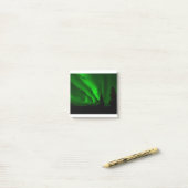 オーロラ·ボレアリス·グリーン ポストイット (デスク上)