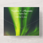 オーロラ・ボレアリス・ノーザンライツ ウェディング オールインワン招待状 (裏面)