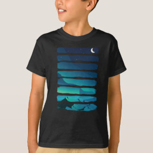 オーロラ・ボレアリス・ノーザン・ライトズ・アラスカ・ナイト・スカイ Tシャツ