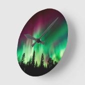 オーロラ·ボレアリス·ノーザン·ライト ラウンド壁時計 (傾斜)