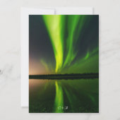 オーロラ・ボレアリス 星空 ウェディング 招待状 (裏面)