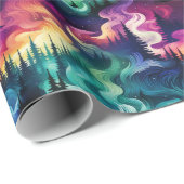 オーロラ・ボレリス3Dドリームスケープ:Etherealデザイン ラッピングペーパー (ロールコーナー)