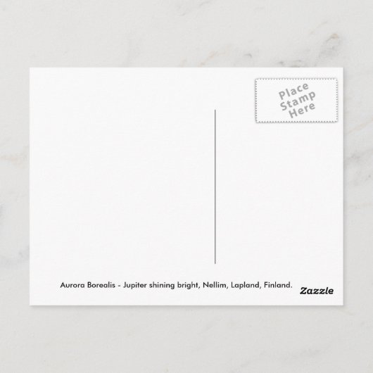 オーロラ ポストカード (裏面)