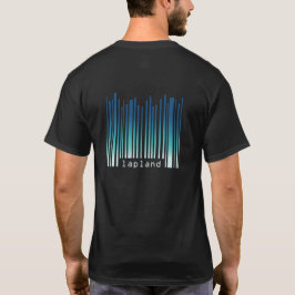 オーロラ ラップランド 3 背面 ベーシック ダーク Tシャツ