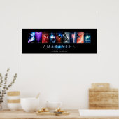オーロラ・ラプソディー・カバー・コラージュ (36x12) ポスター (キッチン)