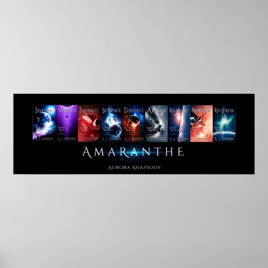 オーロラ・ラプソディー・カバー・コラージュ (36x12) ポスター (正面)