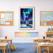 オーロラ レター F ポスター | 北極光 アート プリント