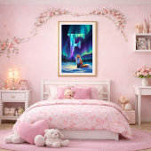 オーロラ レター F ポスター | 北極光 アート プリント