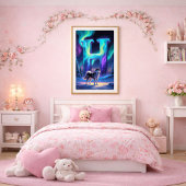 オーロラ レター H ポスター | 北極光 アート プリント