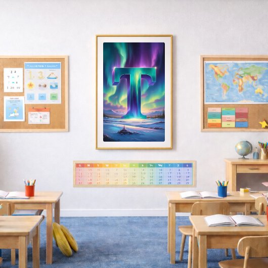 オーロラ レター T ポスター | 北極光 アート