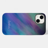 オーロラ+北極光+夜+パーソナライズ Case-Mate iPhoneケース (裏面 (横))