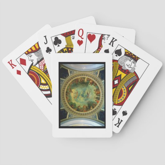 オーロラ、図書館から多分絵を描く天井 トランプ (裏面)