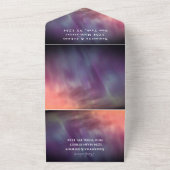 オーロラ 星空 夜空 星 結婚式 オールインワン招待状 (外側)