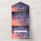 オーロラ 星空 夜空 星 結婚式 オールインワン招待状 (内側)