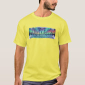 オーロラ 極光 神秘的な空 Tシャツ (正面)