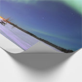 オーロラ – 美しい北光 ラッピングペーパー (角)