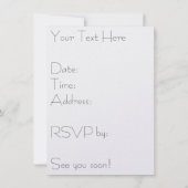 オーロラ-美しいNorthern Lights 招待状 (裏面)