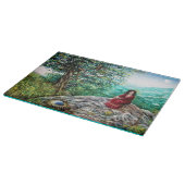 オーロラ/魔法ツリー，緑，青， カッティングボード (角)