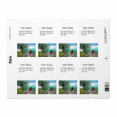 オーロラ/魔法ツリー，緑，青， ラベル (フルシート)