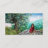 オーロラ/魔法ツリー、緑、青 名刺 (裏面)