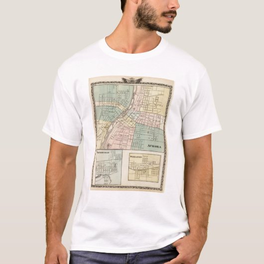 オーロラ、NapervilleおよびWheaton Tシャツ (正面)