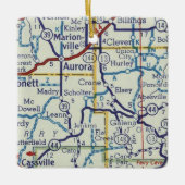 オーロラMOヴィンテージマップ セラミックオーナメント (正面)