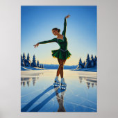 オーロレグラセ凍ってい(夜明け) -オリジナルアールデコ ポスター (正面)