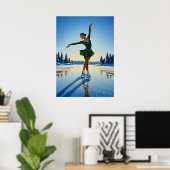 オーロレグラセ凍ってい(夜明け) -オリジナルアールデコ ポスター (ホームオフィス)