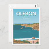 オーロンフランスファムラームトラベルプレイスイラストレーション ポストカード (正面/裏面)