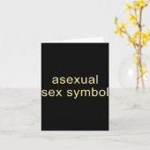 オーロ・シンボル 面白いプライド LGBTQ エース カード (黄色い花)