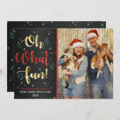 オーワンおもしろいファミリークリスマスフォトカード シーズンカード (正面/裏面)