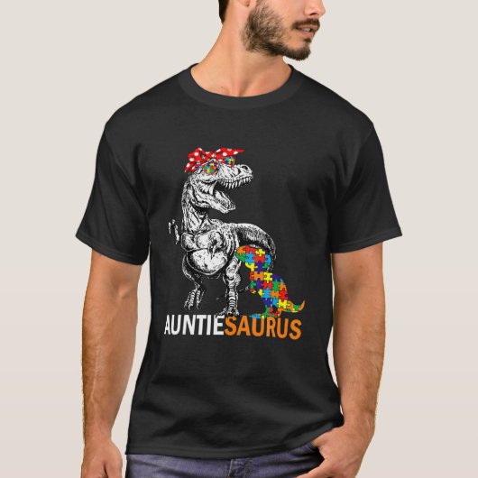 オーンティ・サウルス・アンサウルス自閉症認識 Tシャツ (正面)
