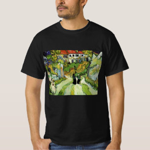 オーヴェルの村の通りと階段(人物入り)フィンセント・ファン・ゴッホ Tシャツ