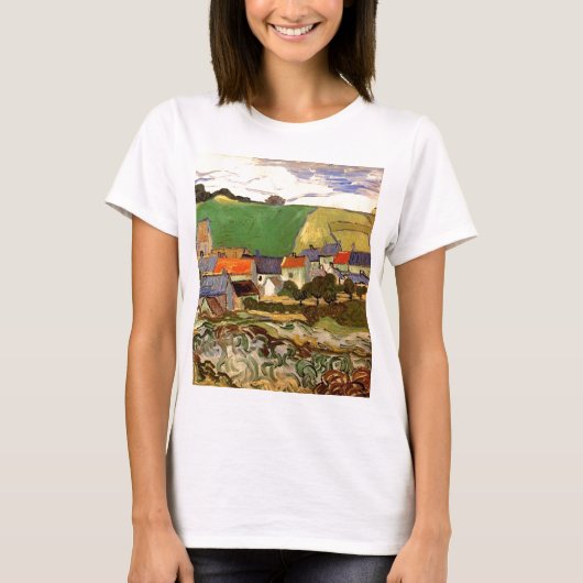 オーヴェルの眺め フィンセント・ファン・ゴッホ Tシャツ (正面)