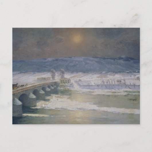 オーヴェルニュの雪， 1886 ポストカード (正面)