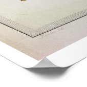 オーヴルのデザインの庭の織物 ポスター (角)