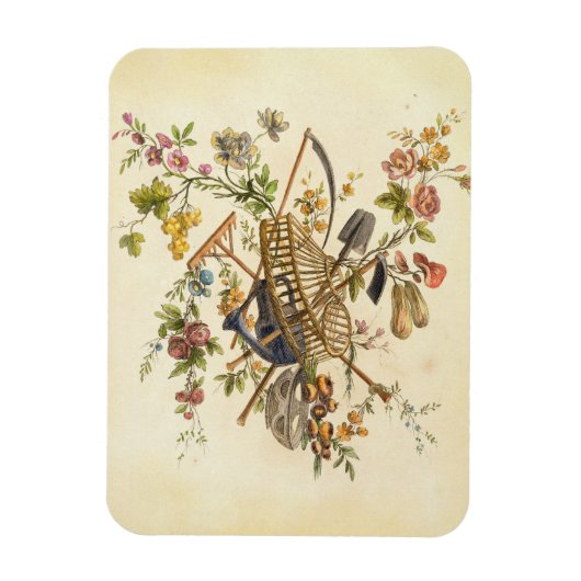 オーヴルのデザインの庭 マグネット (縦)