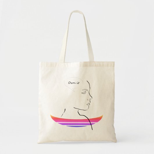 オーヴIt -顔スケッチ引用文トートバッグ トートバッグ (正面)